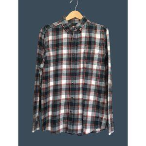 ST. JOHN'S BAY - MEN CHECKED 100% COTTON FLANNEL SHIRT SIZE LARGE